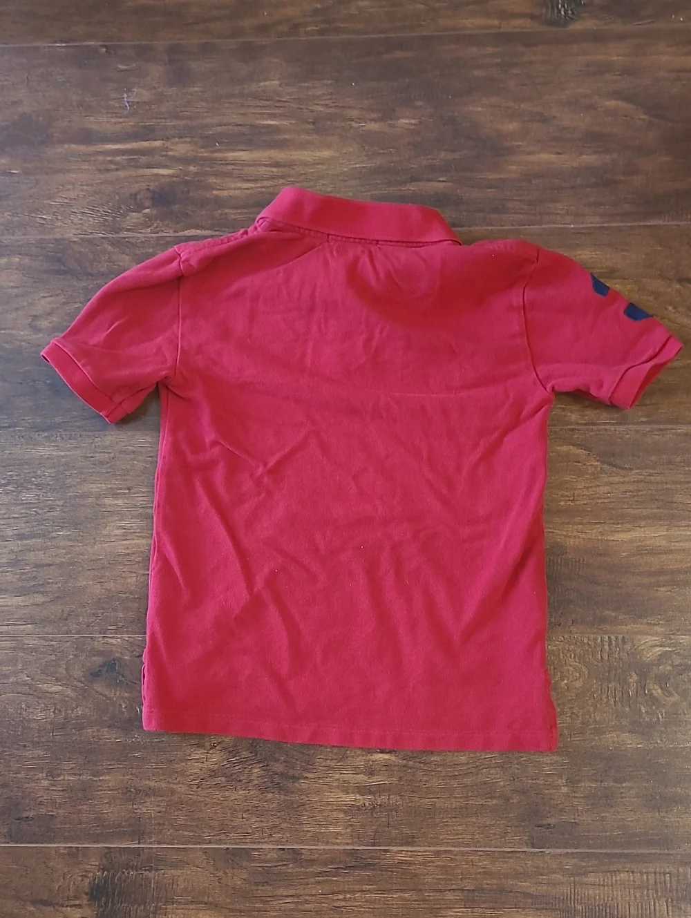 Ralph Lauren Red Boys' Polo with Navy Pony 100% Cotton Size 8
